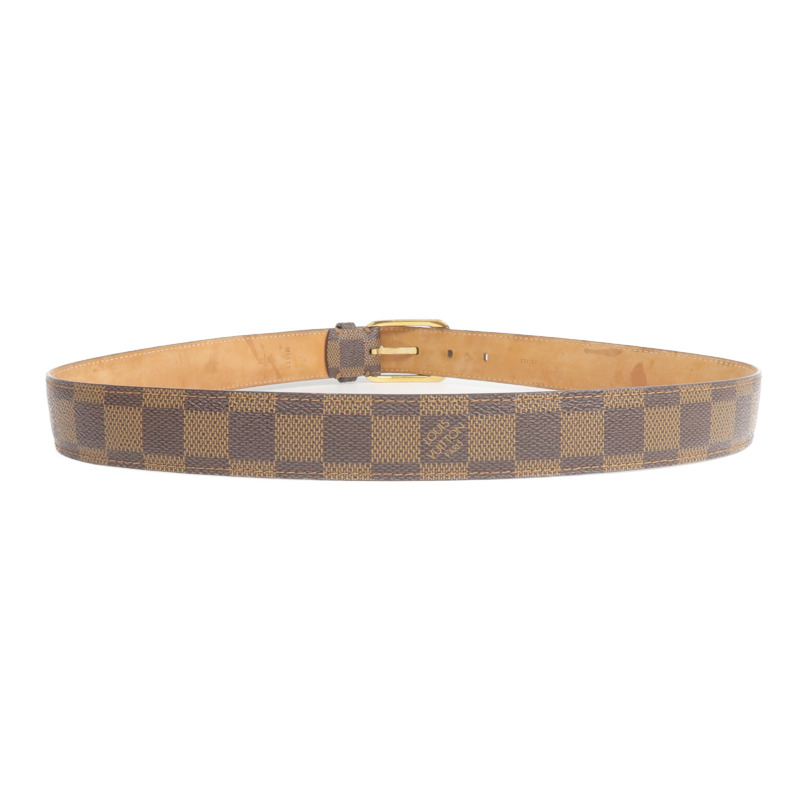 LOUIS VUITTON Damier Ceinture Ellipse Belt金扣皮帶-2