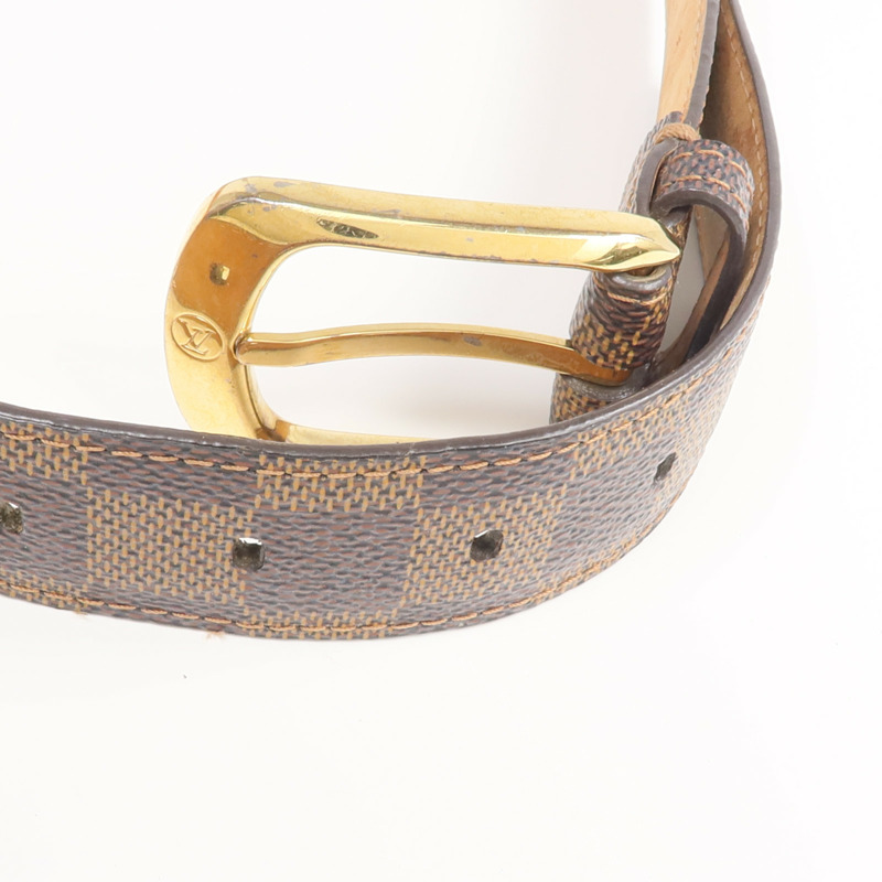 LOUIS VUITTON Damier Ceinture Ellipse Belt金扣皮帶-4