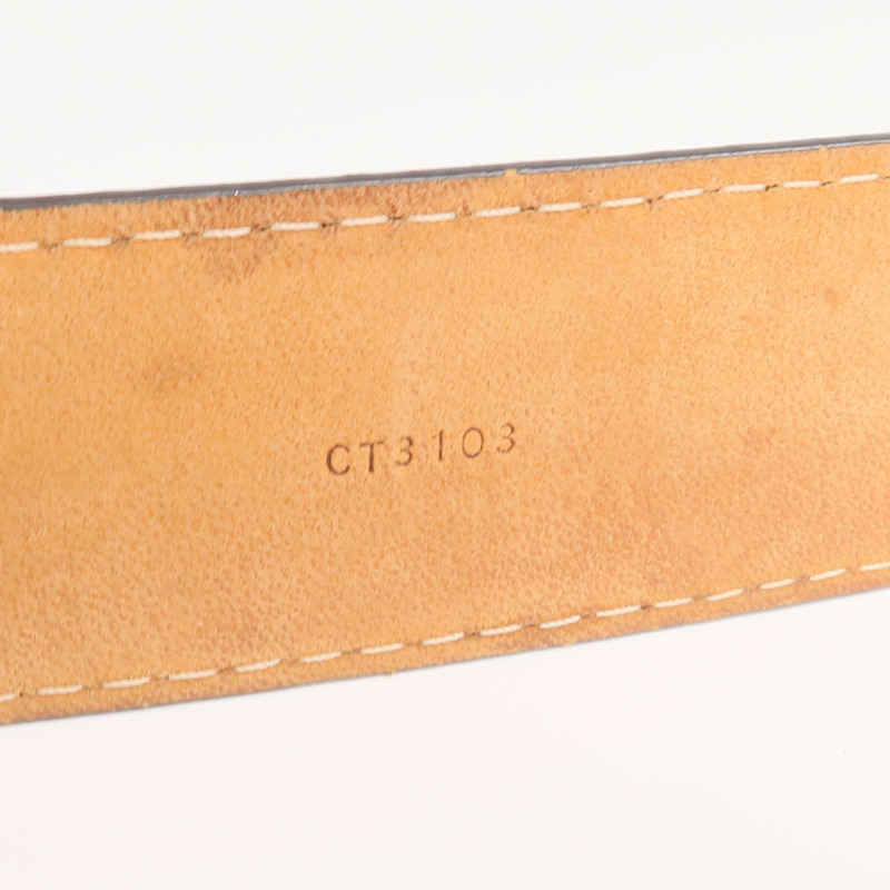 LOUIS VUITTON Damier Ceinture Ellipse Belt金扣皮帶-8