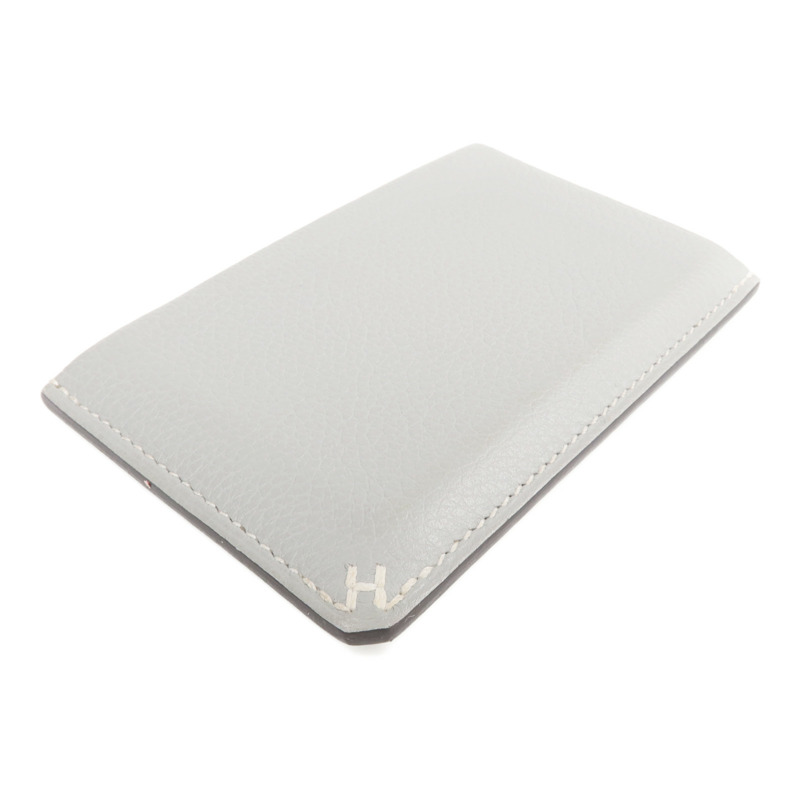 HERMES Evercolor皮革Card Case卡片套Gris Meyer-6