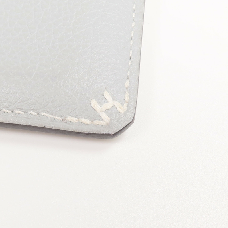 HERMES Evercolor皮革Card Case卡片套Gris Meyer-9
