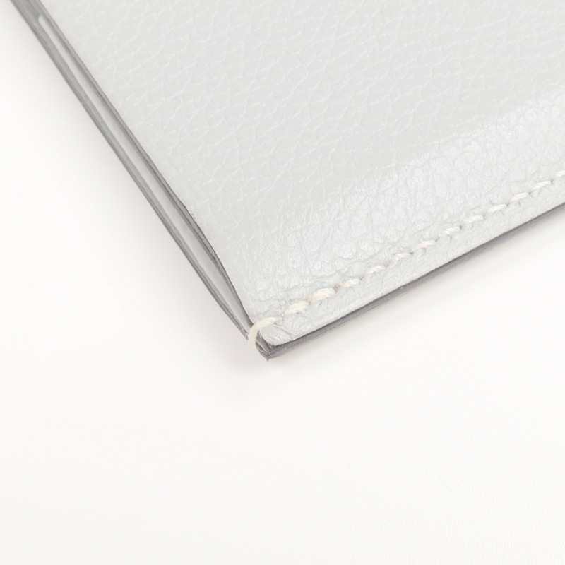 HERMES Evercolor皮革Card Case卡片套Gris Meyer-10