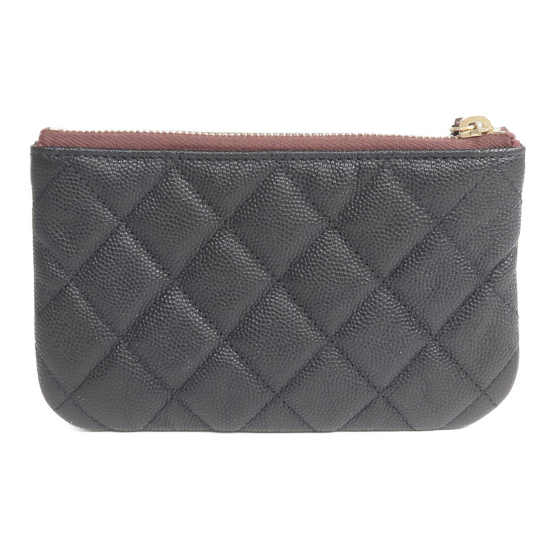 CHANEL 牛皮皮革Mini Pouch金扣手拿包-1