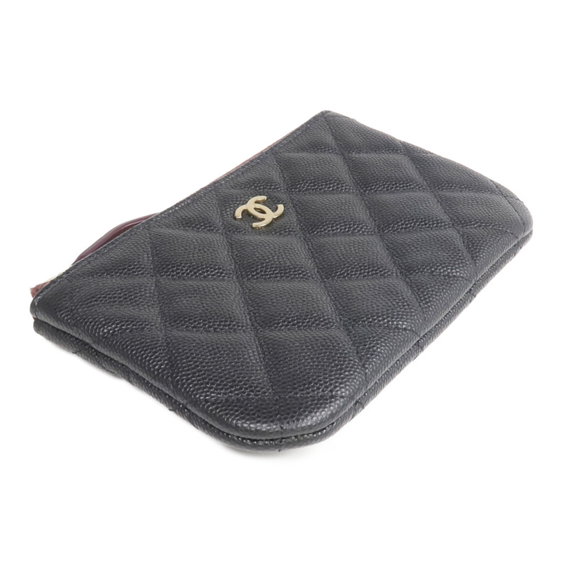 CHANEL 牛皮皮革Mini Pouch金扣手拿包-3