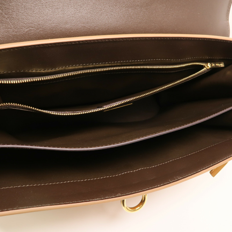 Salvatore Ferragamo 牛皮皮革Gancini Bag金扣手挽袋-4