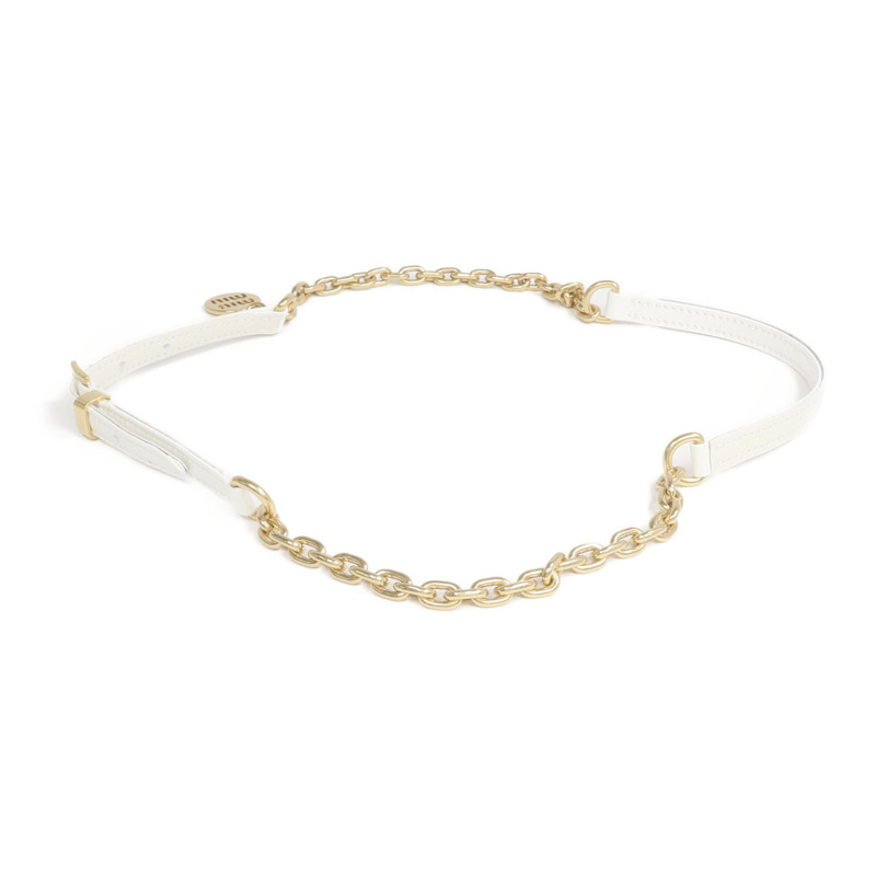 Miu Miu 牛皮皮革Belt金扣皮帶-1