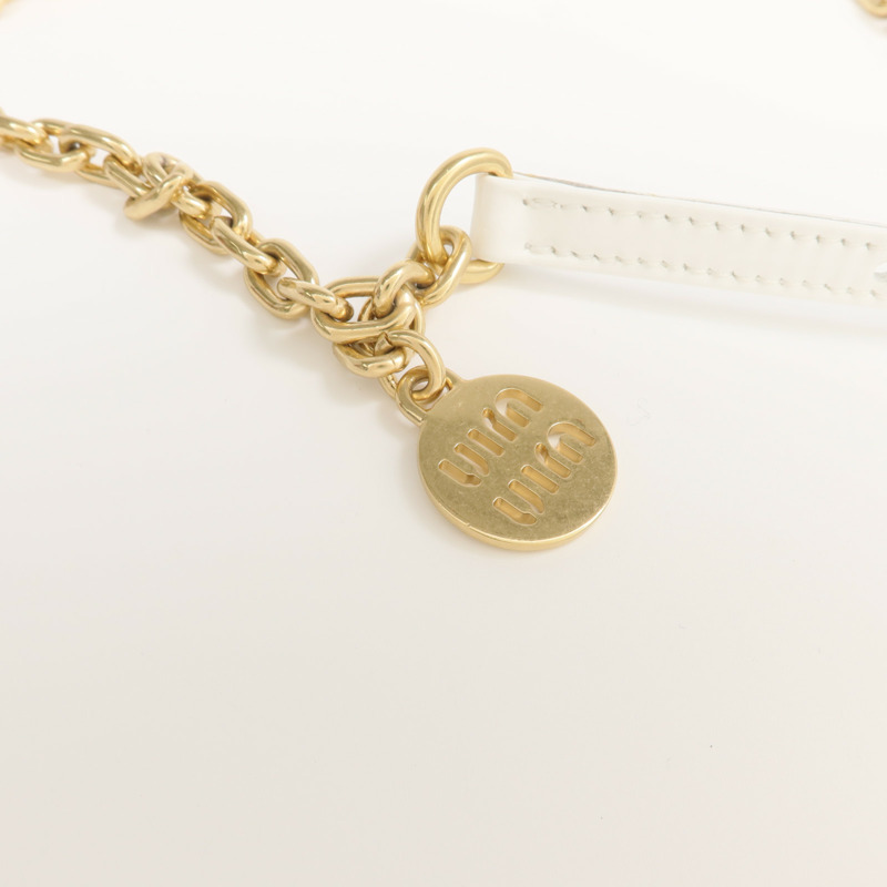 Miu Miu 牛皮皮革Belt金扣皮帶-3