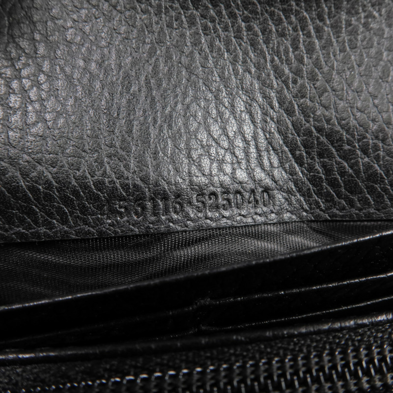 GUCCI 塗層帆布/皮革Long Wallet金扣長錢包-11