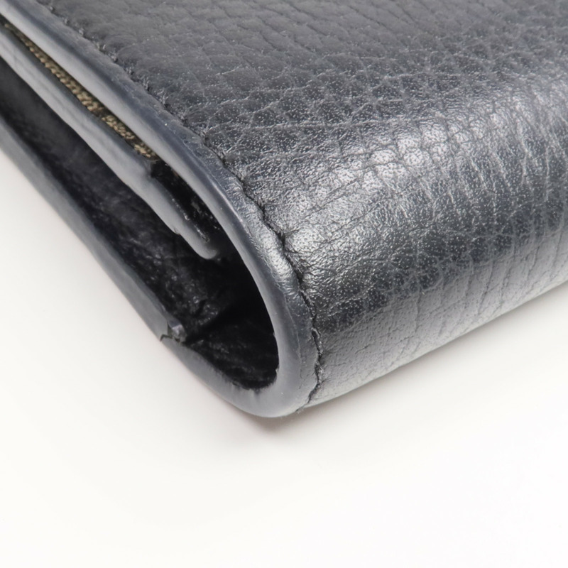 GUCCI 塗層帆布/皮革Long Wallet金扣長錢包-14