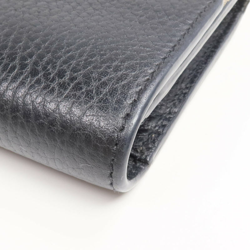 GUCCI 塗層帆布/皮革Long Wallet金扣長錢包-15