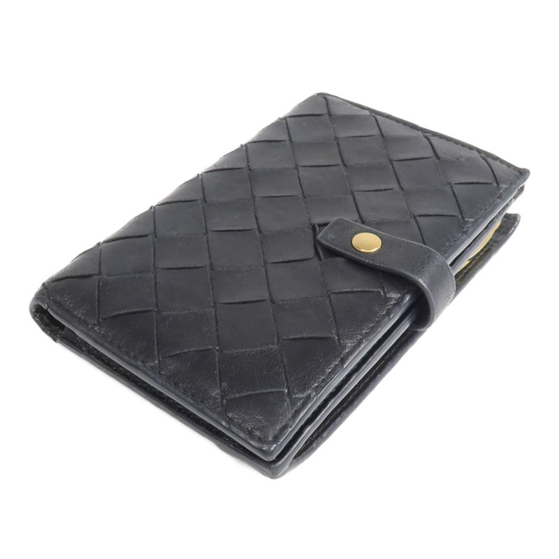 BOTTEGA VENETA 羊皮皮革Fold Wallet金扣錢包-3