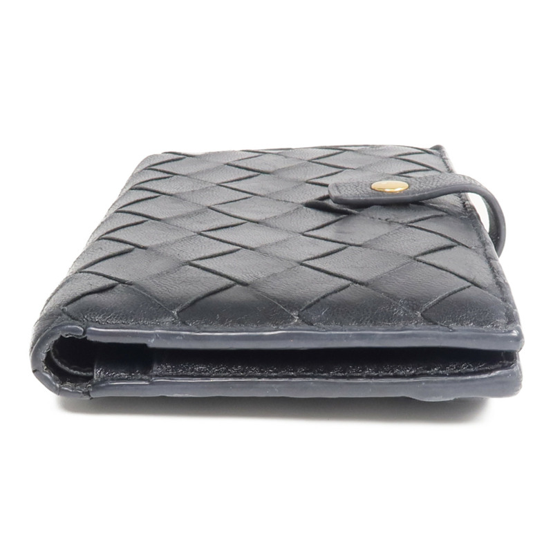 BOTTEGA VENETA 羊皮皮革Fold Wallet金扣錢包-5