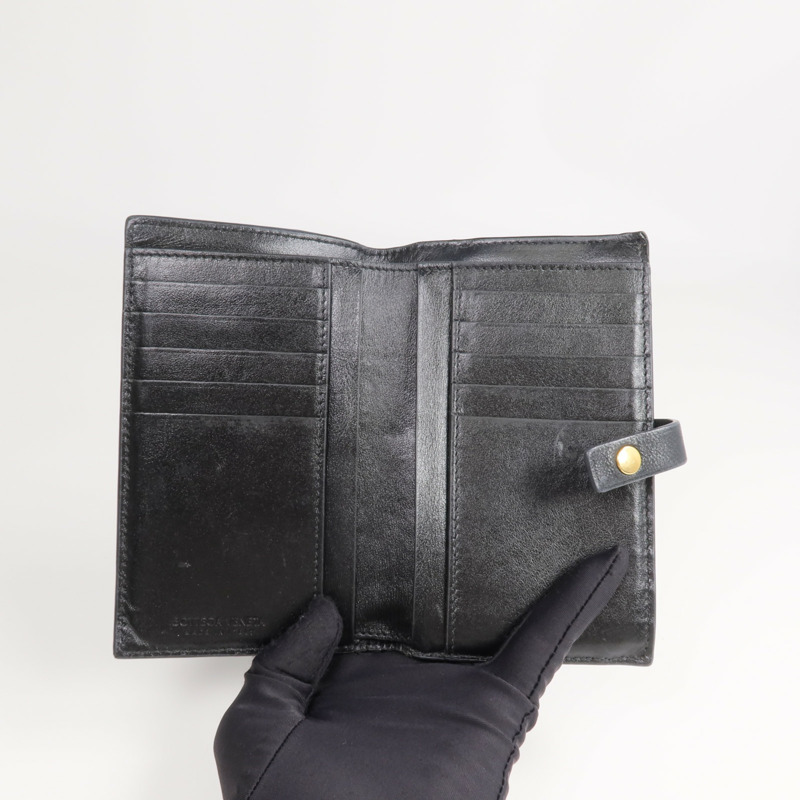 BOTTEGA VENETA 羊皮皮革Fold Wallet金扣錢包-7