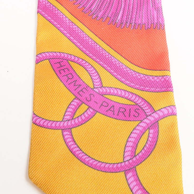 HERMES 絲質Twilly絲巾-4