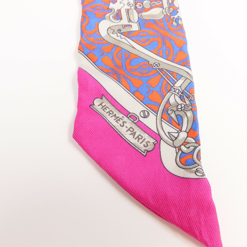 HERMES 絲質Twilly絲巾-4