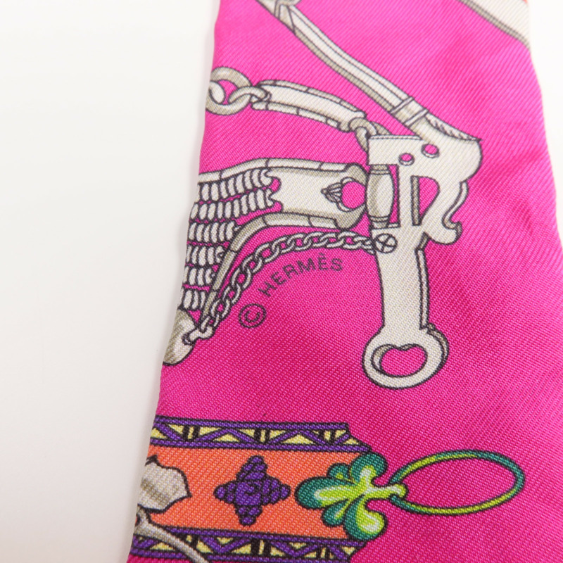 HERMES 絲質Twilly絲巾-5