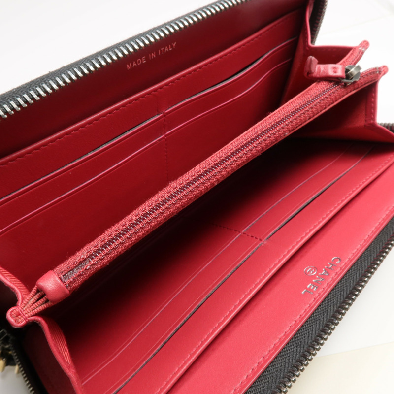 CHANEL 牛皮皮革Long Wallet長錢包-9