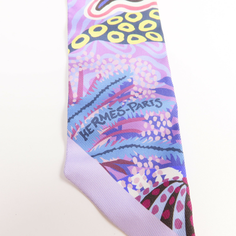 HERMES 絲質Twilly絲巾-4