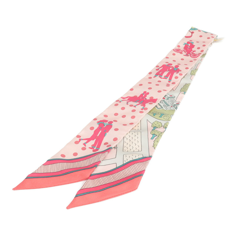 HERMES 絲質Twilly絲巾-1