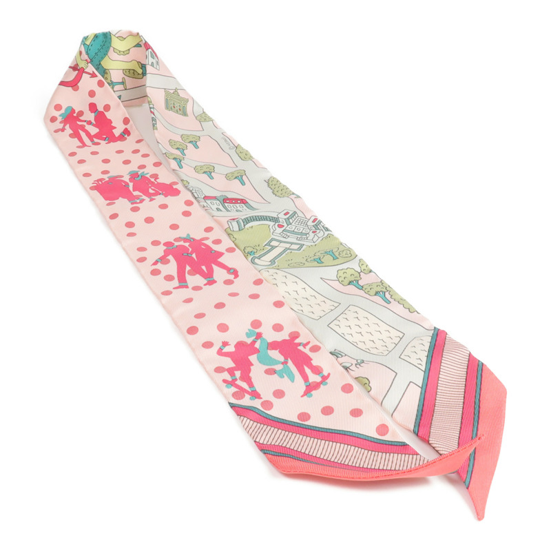 HERMES 絲質Twilly絲巾-3