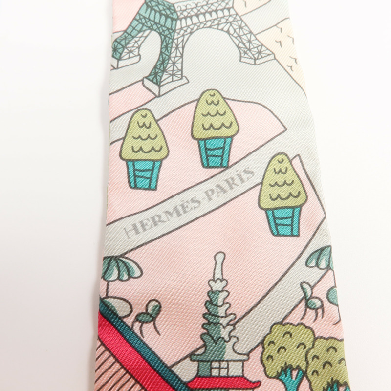 HERMES 絲質Twilly絲巾-4