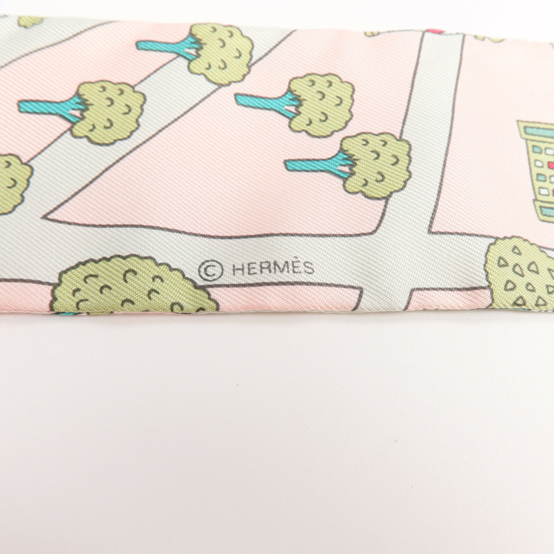 HERMES 絲質Twilly絲巾-5