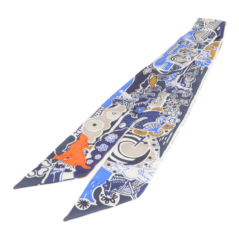 HERMES 絲質Twilly絲巾-1