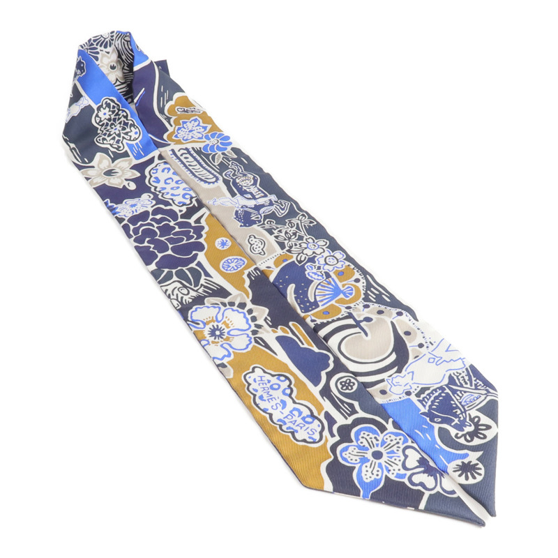 HERMES 絲質Twilly絲巾-3