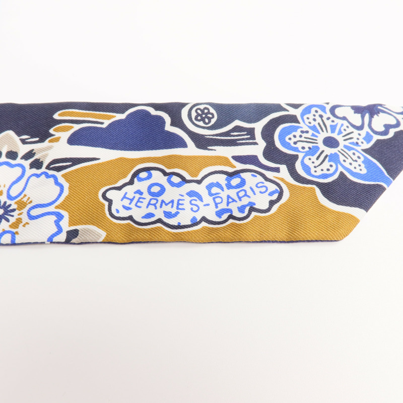 HERMES 絲質Twilly絲巾-4