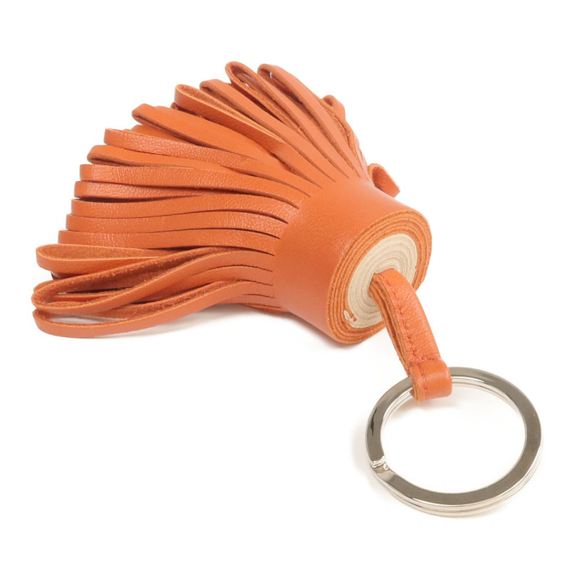 HERMES Milo皮革Carmen Charm銀扣掛飾-4