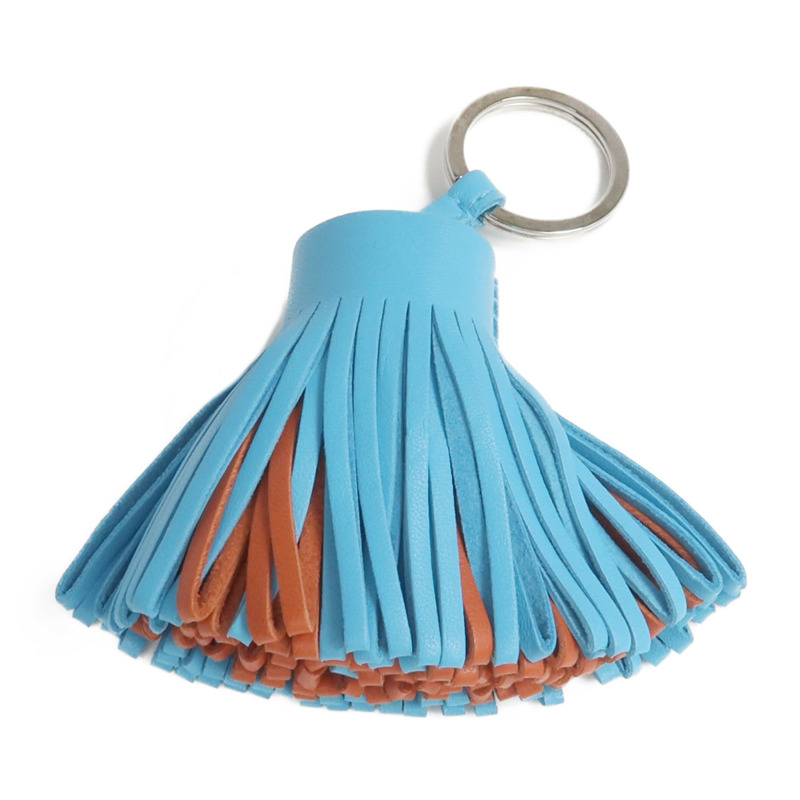 HERMES Milo皮革Carmen Charm銀扣掛飾-1