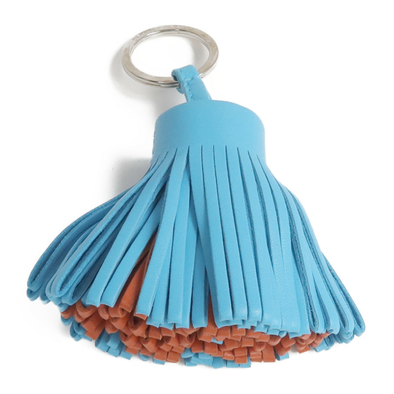 HERMES Milo皮革Carmen Charm銀扣掛飾-2