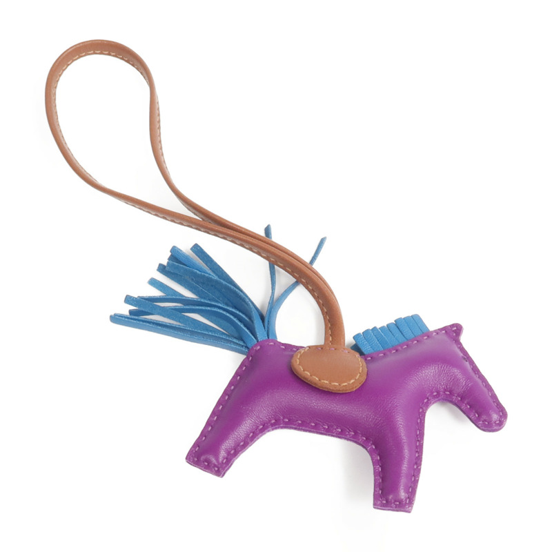 HERMES Milo皮革Rodeo PM掛飾Anemone-1