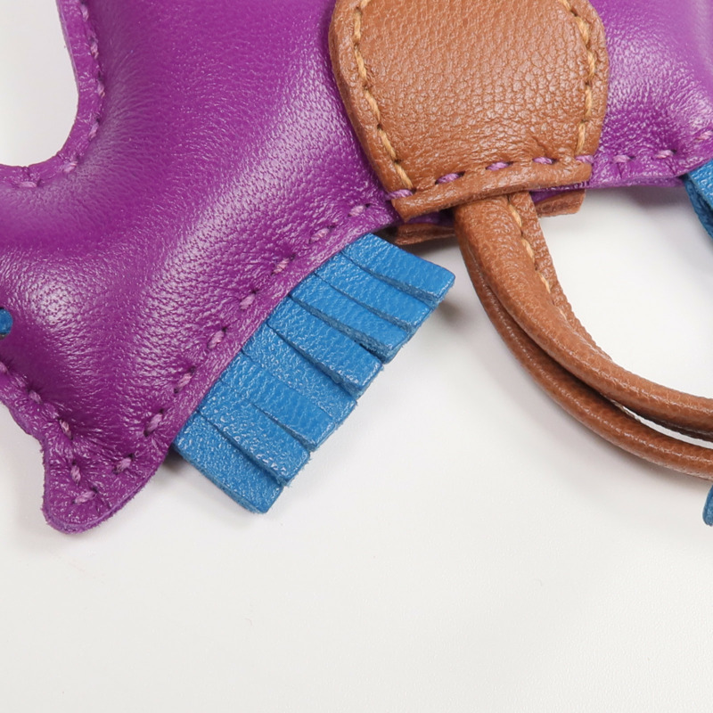 HERMES Milo皮革Rodeo PM掛飾Anemone-4