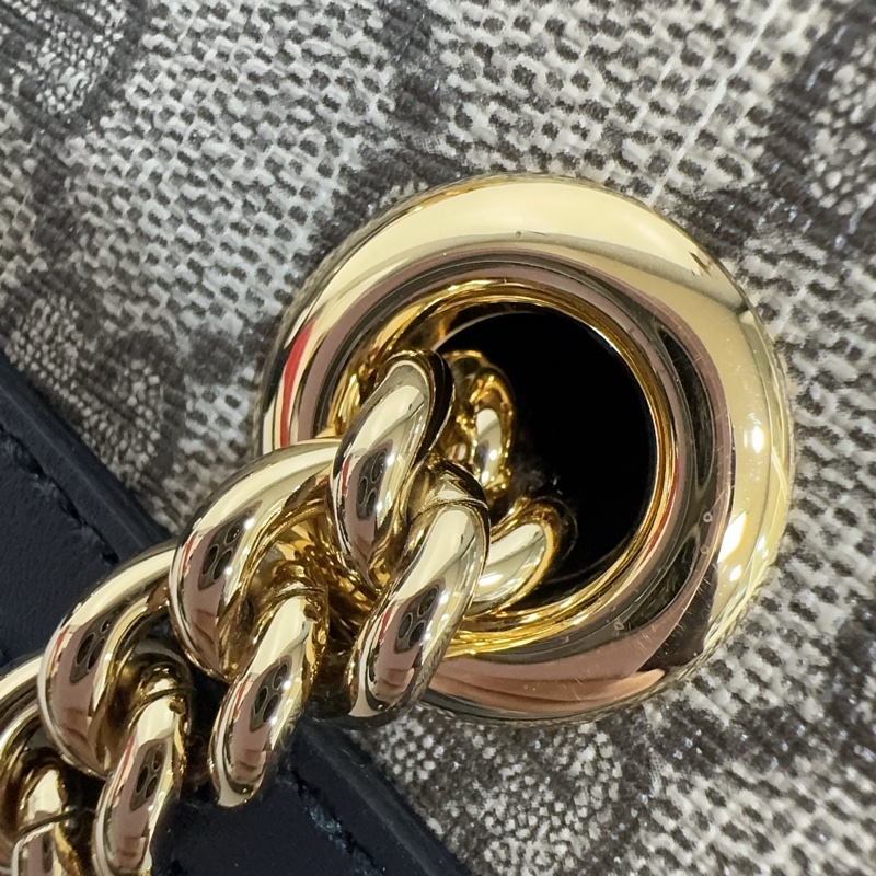 Gucci原花拼黑邊padlock gg 中型肩背包-19