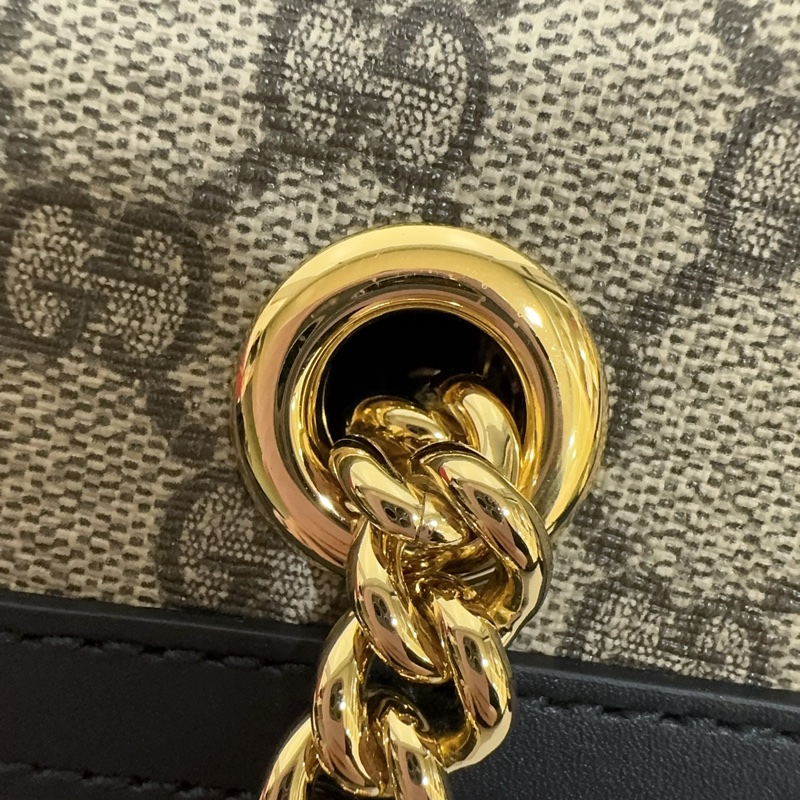 Gucci原花拼黑邊padlock gg 中型肩背包-20