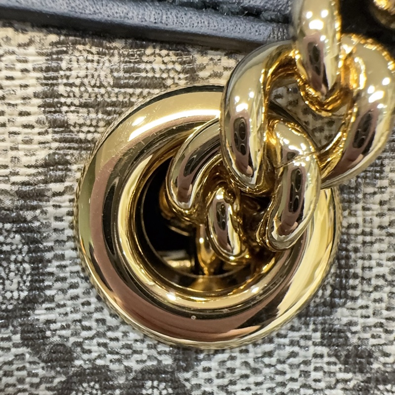 Gucci原花拼黑邊padlock gg 中型肩背包-21