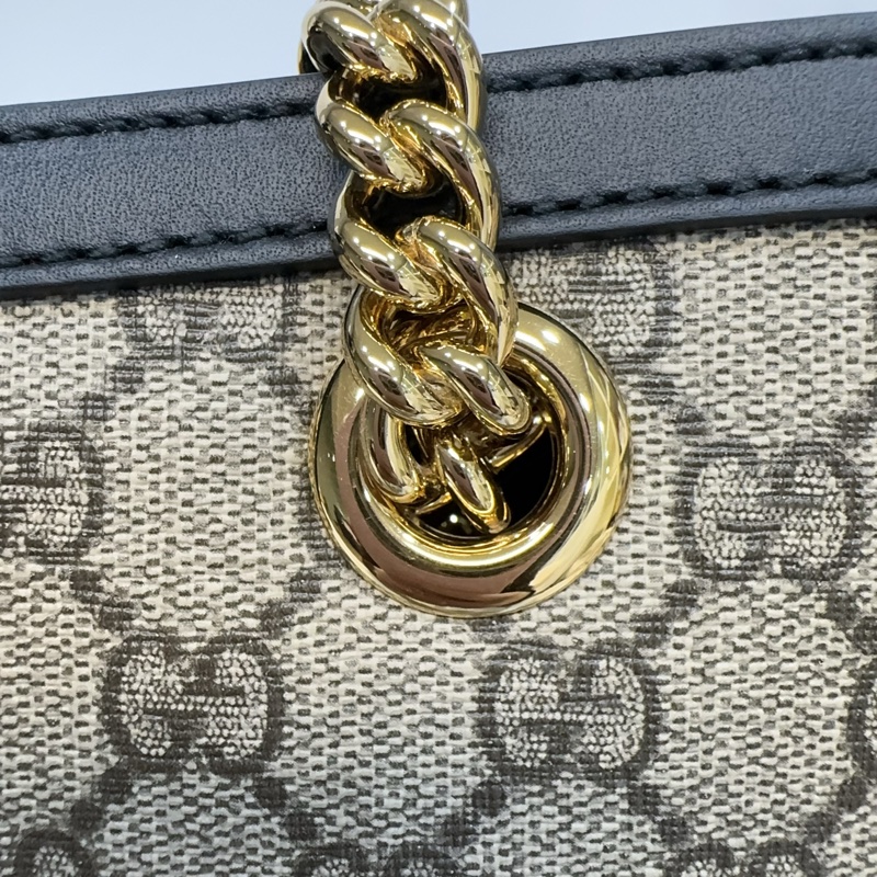 Gucci原花拼黑邊padlock gg 中型肩背包-22