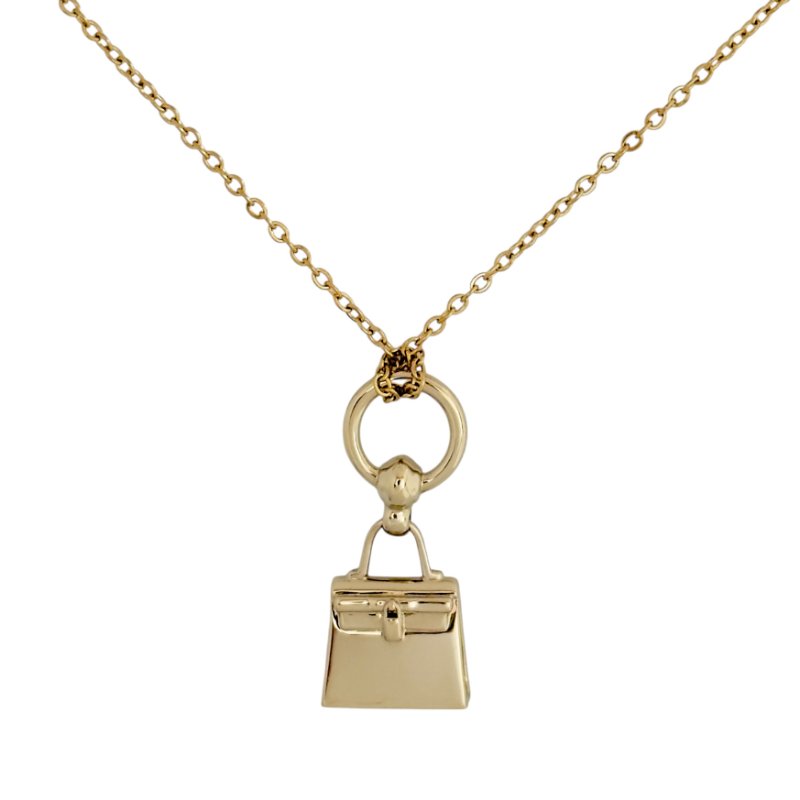 HERMES *送無品牌頸鏈* Kelly 絲巾扣 掛飾-0