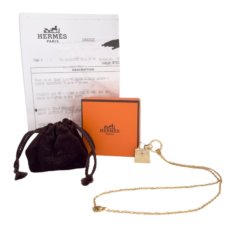 HERMES *送無品牌頸鏈* Kelly 絲巾扣 掛飾-1