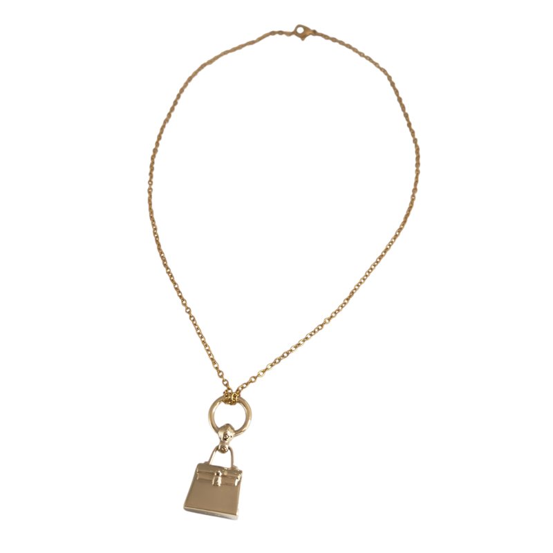 HERMES *送無品牌頸鏈* Kelly 絲巾扣 掛飾-2