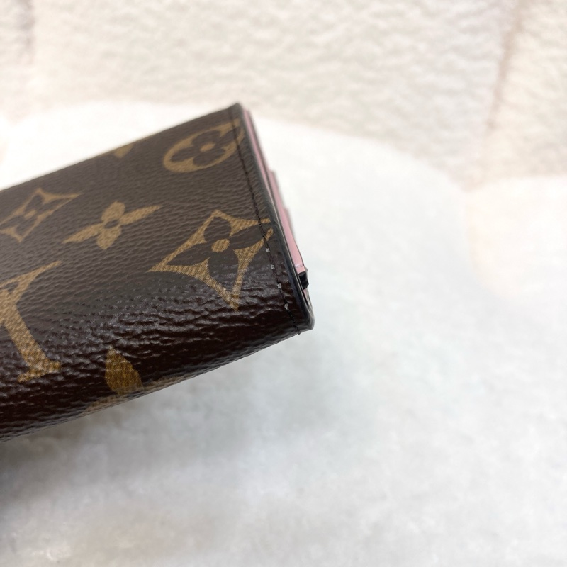 Louis Vuitton 路易威登 Monogram原花 Celeste粉內裏三折短夾 經典信封扣式錢包 M81665-10