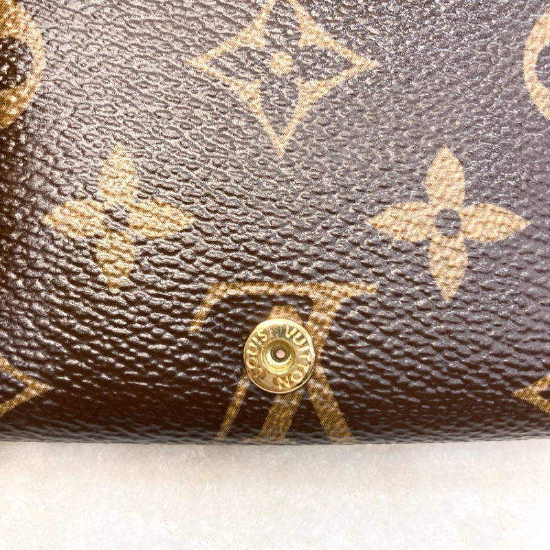 Louis Vuitton 路易威登 Monogram原花 Celeste粉內裏三折短夾 經典信封扣式錢包 M81665-13