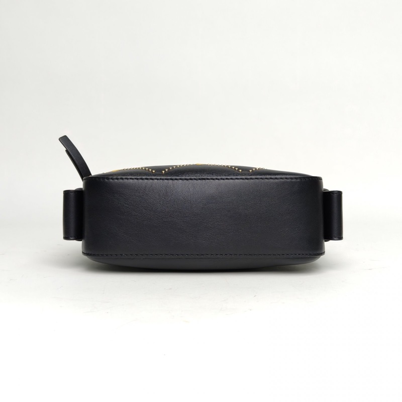 CHLOE 黑色牛皮小馬刺繡鉚釘相機包斜挎包-3