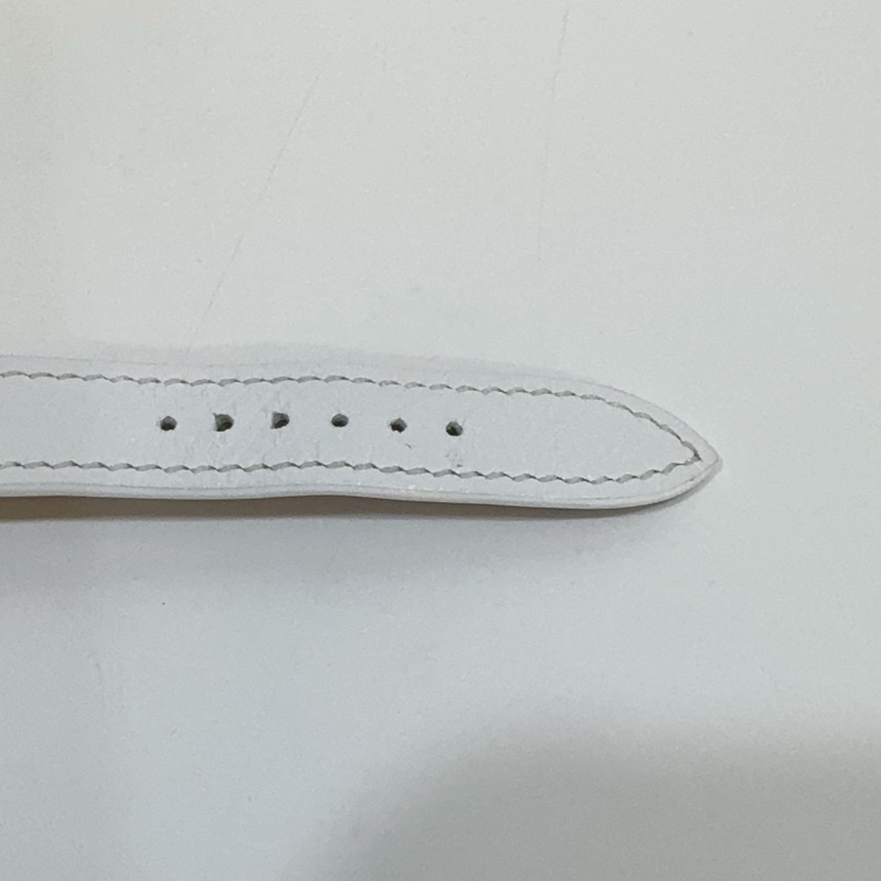 Hermes 銀色錶框拼白色牛皮錶帶Heure H 25mm腕錶-8