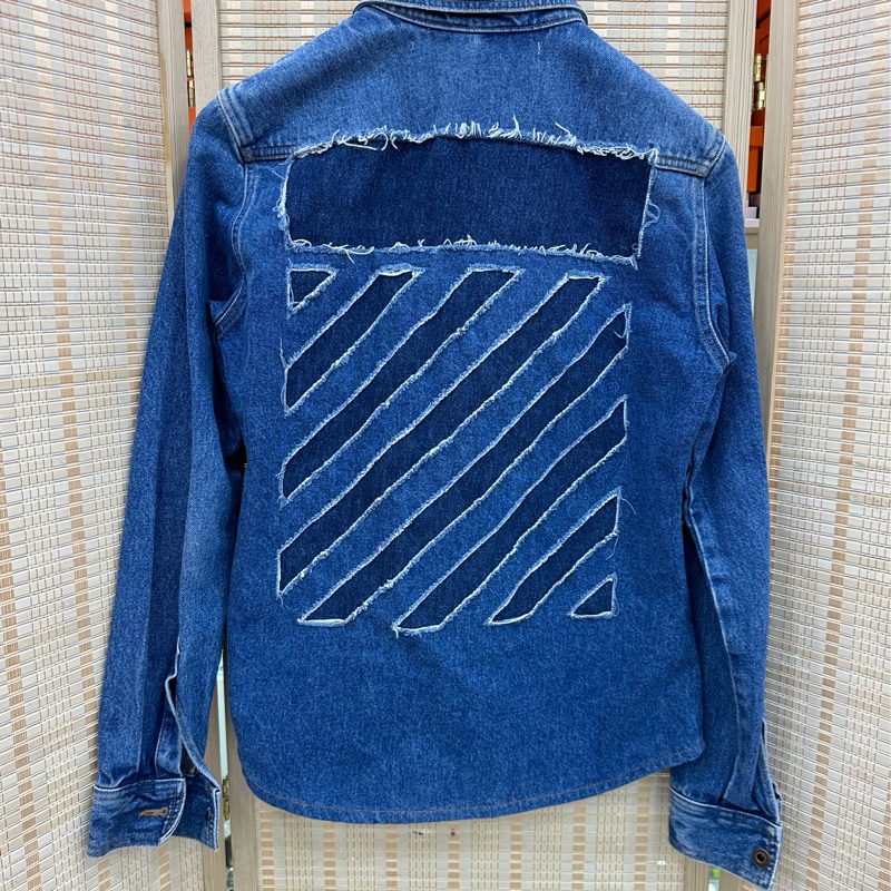 off white 水洗做舊牛仔襯衫外套 xs 碼-1