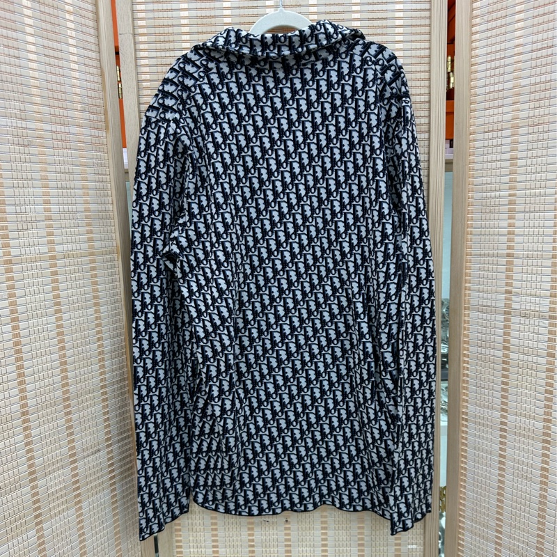 DIOR迪奧 經典老花滿印長袖襯衫 XS碼-1