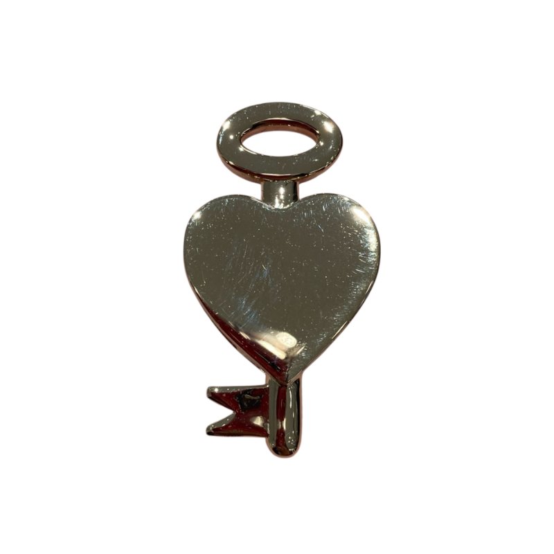 DIOR 迪奧 絲巾扣 背帶掛飾 愛心 鑰匙 玫瑰金 水鑽-1