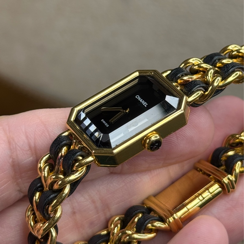 上架中🔑Chanel 黑金Premiere首映皮穿鍊腕錶/L號-3