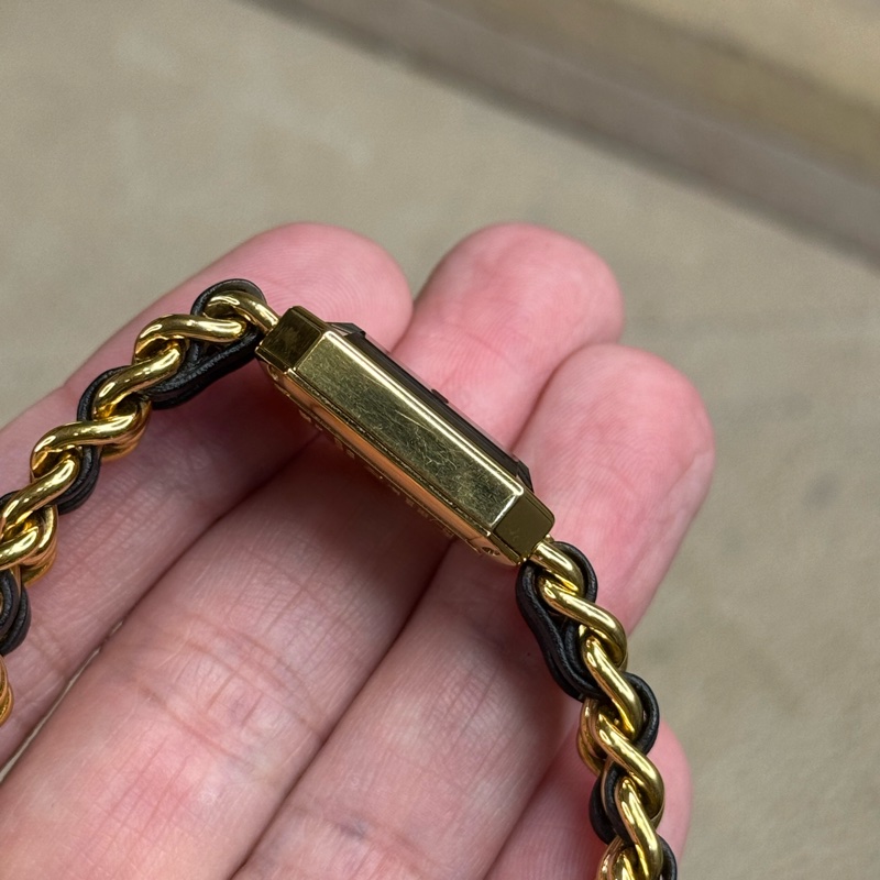 上架中🔑Chanel 黑金Premiere首映皮穿鍊腕錶/L號-6